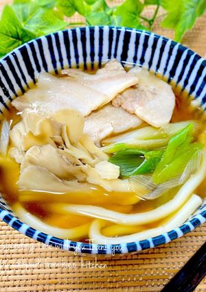 【めんつゆで】❀舞茸と豚バラ肉うどん❀-レシピのメイン写真