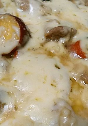 シュクメルリ　野菜の彩りを添えて-レシピのメイン写真