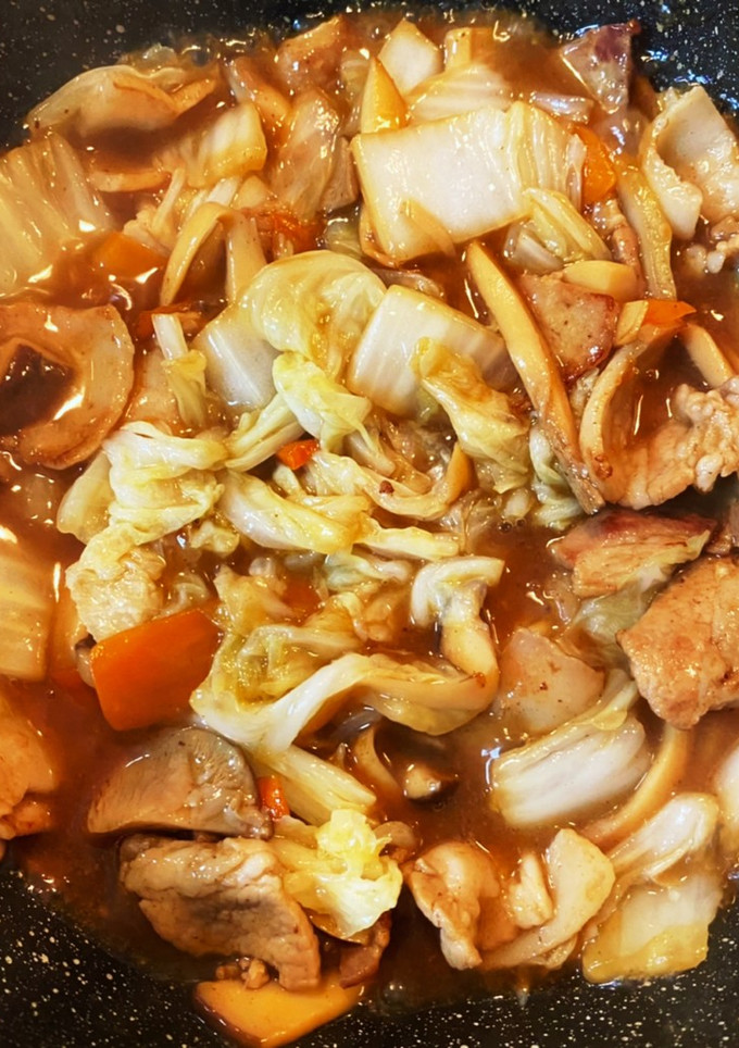 白ご飯に合う豚バラ肉と白菜炒めトロトロ餡-レシピのメイン写真