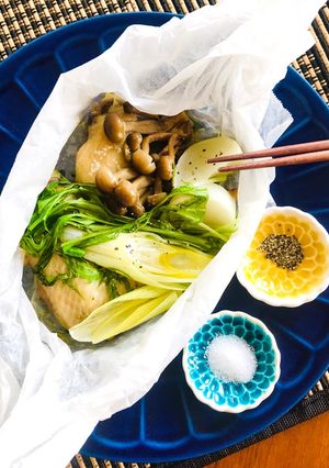 レンジで簡単☆かぶらと鶏手羽先の包み蒸し-レシピのメイン写真