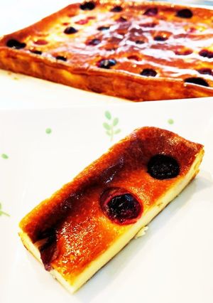 バットで作るベリーベイクドチーズケーキ-レシピのメイン写真