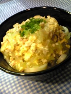 ☆卵とひき肉のとろ~りあんかけうどん☆-レシピのメイン写真