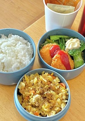 ミンチ！エッグ！^_^ タロの弁当100-レシピのメイン写真