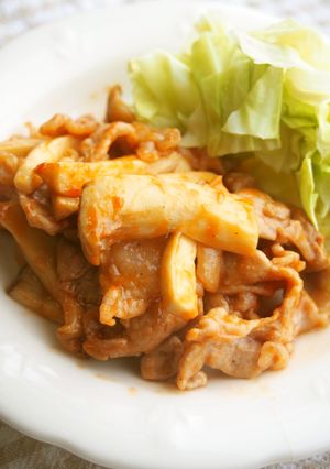10分！エリンギと豚こまケチャップ炒め♪-レシピのメイン写真