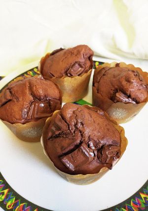 バレンタインデーに♡チョコバナナマフィン-レシピのメイン写真