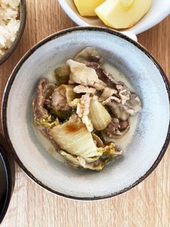 豆乳ポン酢で食べたい!豚肉白菜の重ね煮-レシピのメイン写真