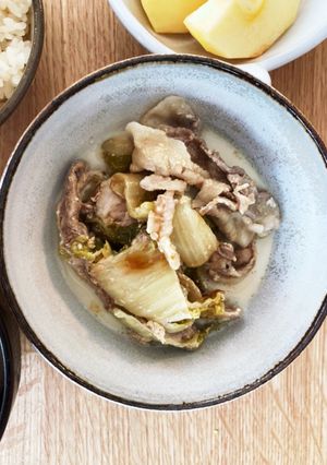 豆乳ポン酢で食べたい！豚肉白菜の重ね煮-レシピのメイン写真