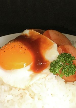 ノッケて楽々！焼くだけ簡単☆ハムたまご丼-レシピのメイン写真