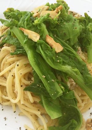 サバと菜の花のガーリックパスタ-レシピのメイン写真