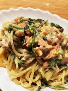 鮭とほうれん草のクリーミーチーズパスタ☆-レシピのメイン写真