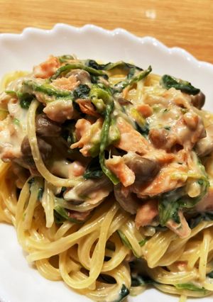 鮭とほうれん草のクリーミーチーズパスタ☆-レシピのメイン写真