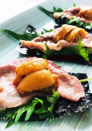 たまーに贅沢！ウニと牛肉で絶品、うにく！-レシピのメイン写真