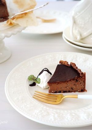 アイスde簡単♡チョコバスクチーズケーキ-レシピのメイン写真