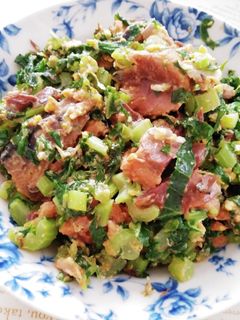 栄養満点☆大根の葉とサバ味噌炒め-レシピのメイン写真