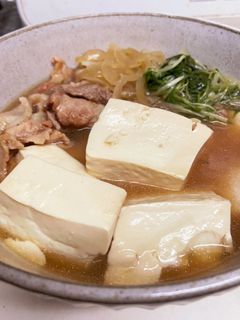 水菜の入った肉豆腐-レシピのメイン写真
