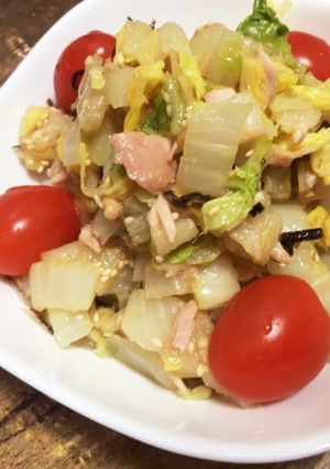 白菜の塩昆布とツナの和えもの-レシピのメイン写真