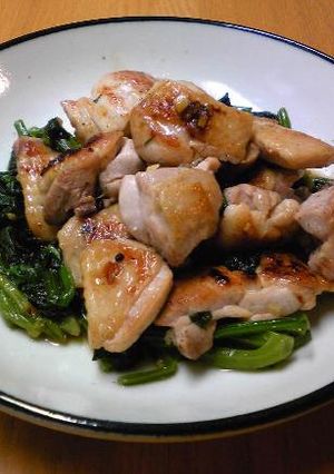 鶏モモとほうれん草の塩ダレ!?炒め-レシピのメイン写真