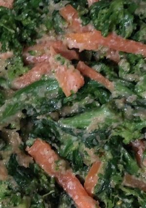 春香る！菜の花とにんじんの酒粕ゴマあえ-レシピのメイン写真