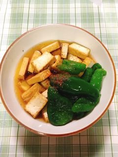 ピーマンと厚揚げの揚げ浸し-レシピのメイン写真