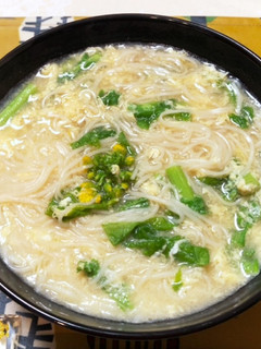 ふんわり卵と菜の花のにゅうめん-レシピのメイン写真