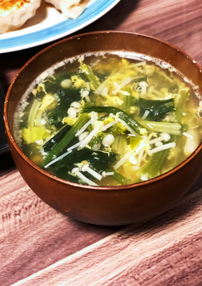 ほうれん草とふわふわ卵のスープ-レシピのメイン写真