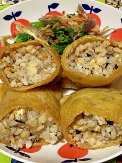 稲荷寿司(ひじきの炊き込みご飯)-レシピのメイン写真