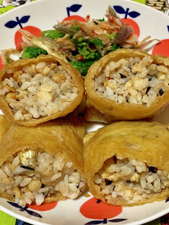 稲荷寿司(ひじきの炊き込みご飯)-レシピのメイン写真