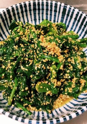 我が家の定番☆ほうれん草の胡麻和え♪-レシピのメイン写真