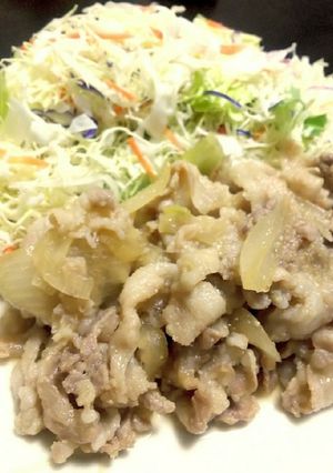 急にパパが料理当番に？男の生姜焼き風。。-レシピのメイン写真