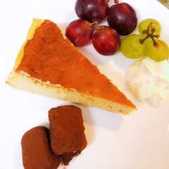 รูปของ おから黒糖チーズケーキ