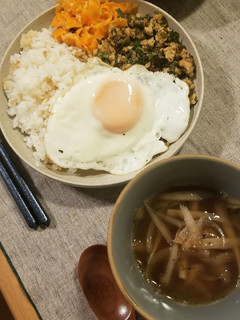 大葉ガパオ風ライス(自分用)-レシピのメイン写真