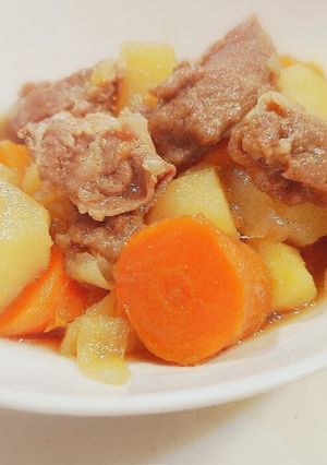 レンジで時短☆肉じゃが☆めんつゆ-レシピのメイン写真