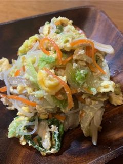 白菜 白滝のヘルシー炒め-レシピのメイン写真