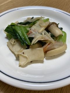 チンゲン菜のめんつゆ炒め-レシピのメイン写真