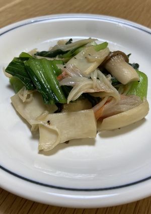 チンゲン菜のめんつゆ炒め-レシピのメイン写真