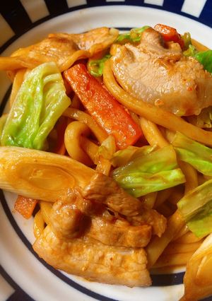 簡単！味噌焼きうどん☆回鍋肉の素で♪-レシピのメイン写真