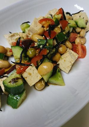 豆腐と豆のサラダ-レシピのメイン写真