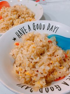 2歳 一緒に親子炒飯-レシピのメイン写真