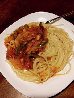 残ったキーマカレーで味へん、スパゲティに-レシピのメイン写真