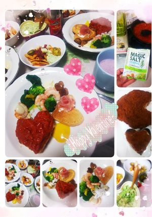 2021.2.14Valentine夕飯-レシピのメイン写真