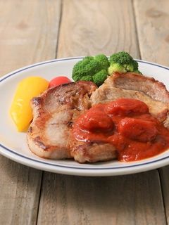 ポークソテー ミニトマトの濃厚ソースがけ-レシピのメイン写真