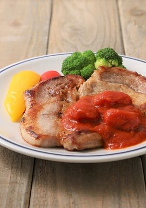 ポークソテー ミニトマトの濃厚ソースがけ-レシピのメイン写真