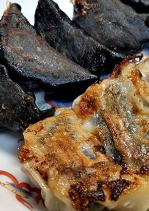 薬味たっぷり！竹炭餃子-レシピのメイン写真