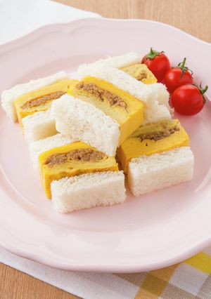 イシイのとりそぼろの卵サンド-レシピのメイン写真
