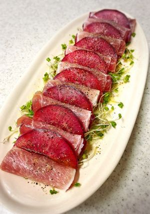 シャキシャキ美味しい赤大根の生ハム巻き-レシピのメイン写真