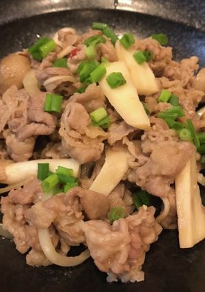 牛薄切り肉ときのこのピリ辛味噌炒め-レシピのメイン写真