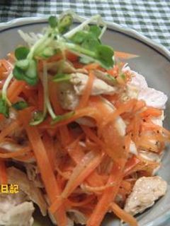 鶏ささみと人参のさっぱりサラダ-レシピのメイン写真