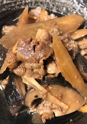 牛肉ごぼう椎茸しぐれ煮-レシピのメイン写真