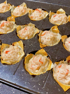 ホットプレートでカニカマ焼きシュウマイ♪-レシピのメイン写真