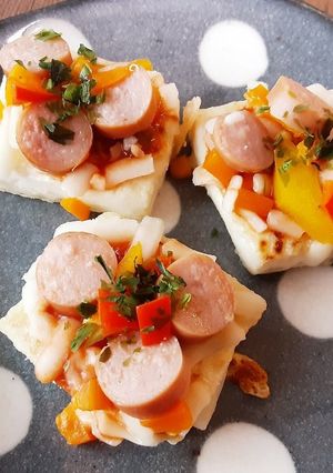 １口で♪ヘルシーお豆腐ピザ-レシピのメイン写真